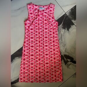 Pink Geometric Midi Dress